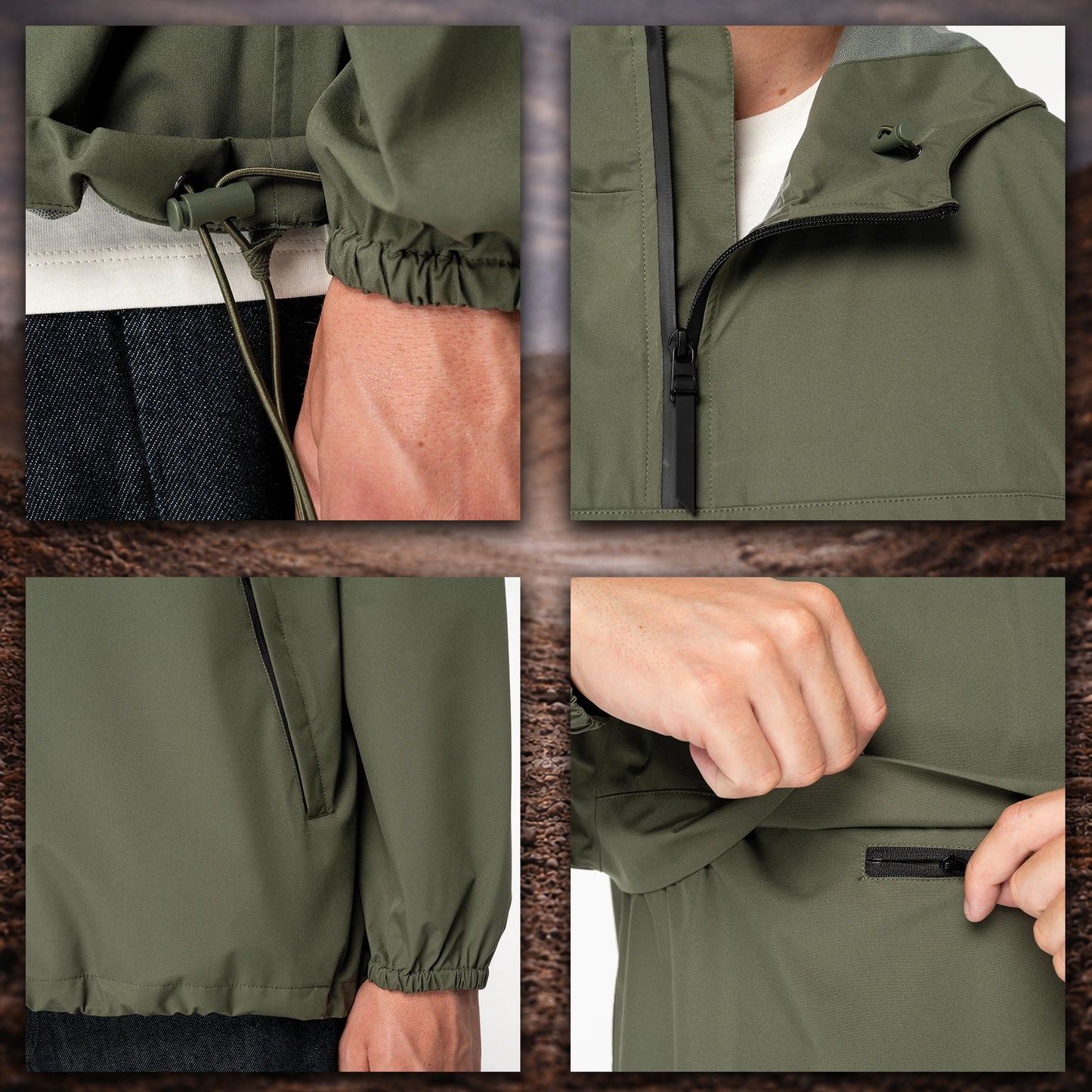 Trail Torque Classic Logo 1/4 Waterproof Jacket