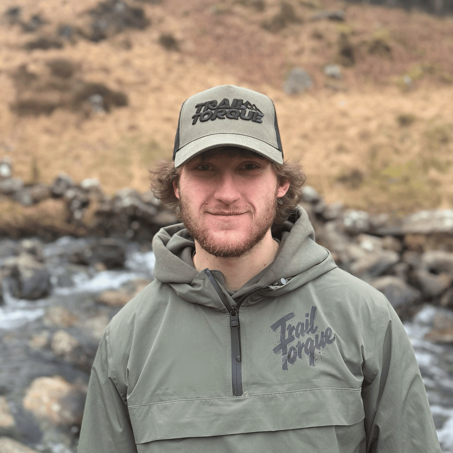Embroidered Trail Torque Trucker Cap