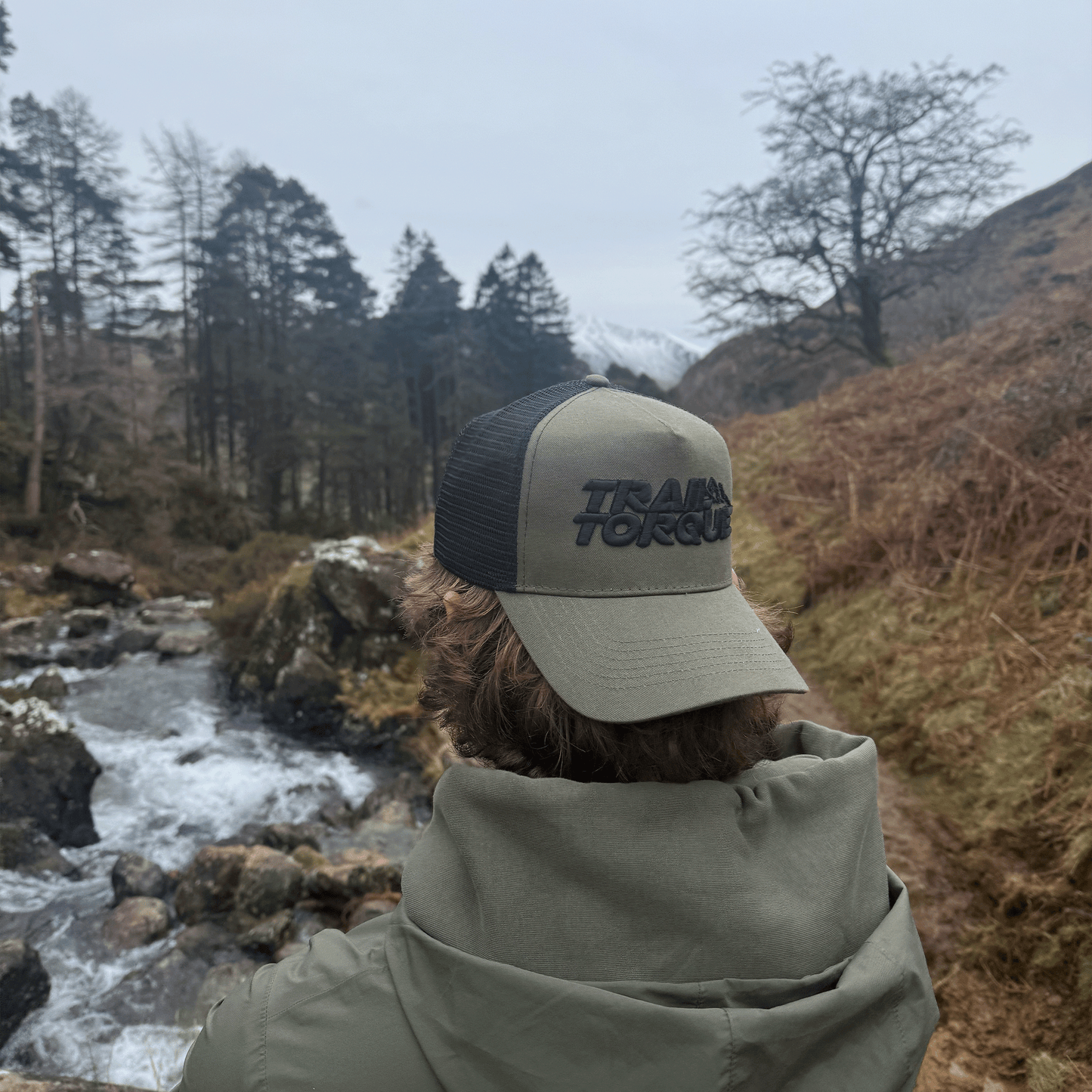 Embroidered Trail Torque Trucker Cap