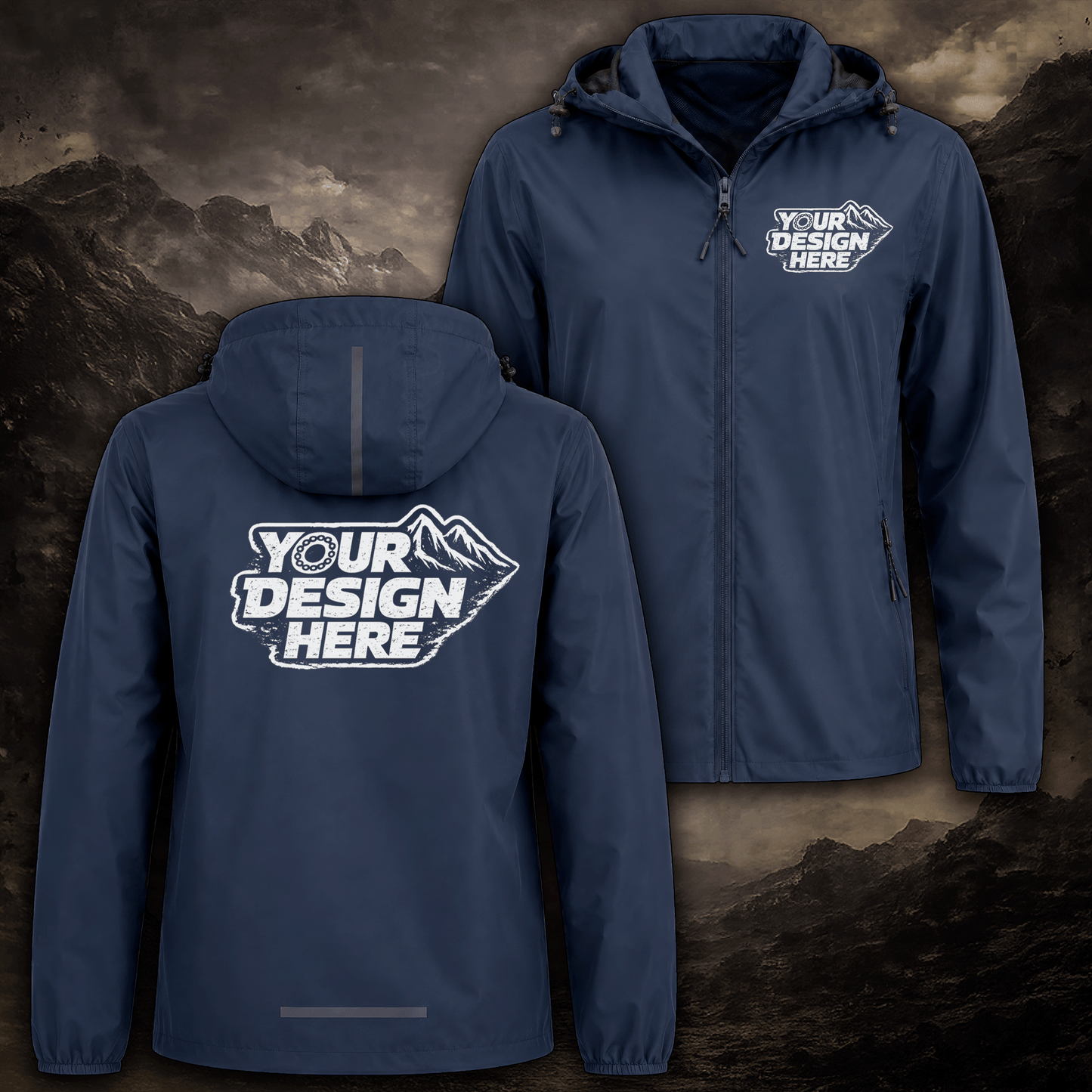 Custom Waterproof Jacket (Full Zip)